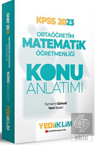 Yediiklim Yayınları 2023 ÖABT Ortaöğretim Matemati