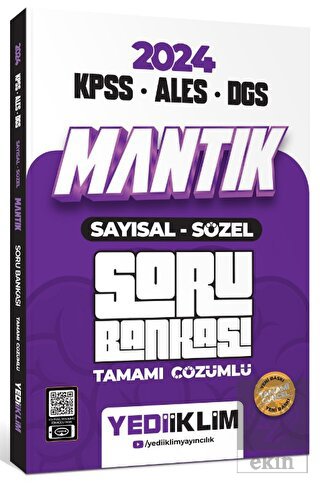 Yediiklim Yayınları 2024 KPSS - ALES - DGS Mantık