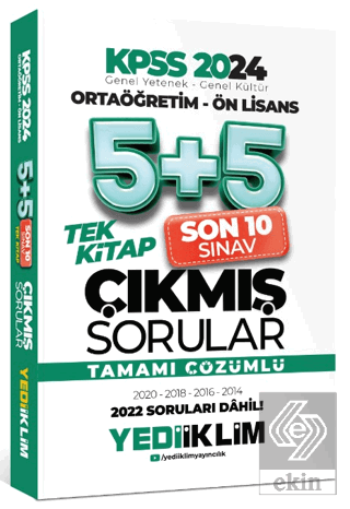 Yediiklim Yayınları 2024 KPSS Ortaöğretim - Ön Lis