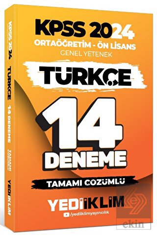 Yediiklim Yayınları 2024 KPSS Ortaöğretim - Ön Lis