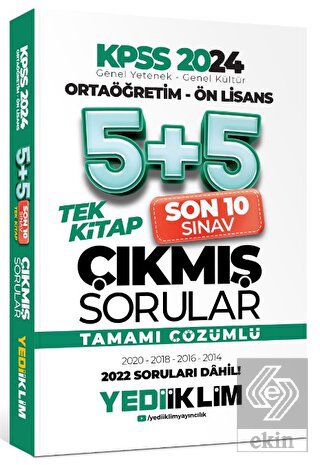 Yediiklim Yayınları 2024 KPSS Ortaöğretim - Ön Lis