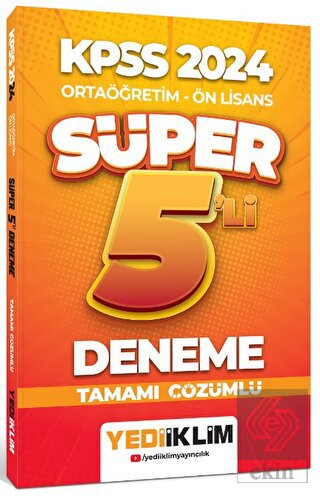 Yediiklim Yayınları 2024 KPSS Ortaöğretim - Ön Lis