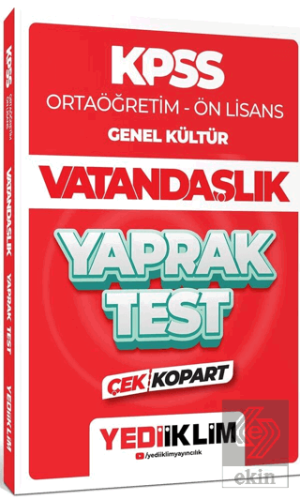 Yediiklim Yayınları 2024 KPSS Ortaöğretim - Ön Lis