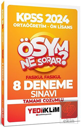 Yediiklim Yayınları 2024 KPSS ÖSYM Ne Sorar Ortaöğ