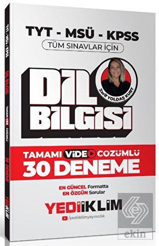 Yediiklim Yayınları 2024 TYT-MSÜ-KPSS Dil Bilgisi