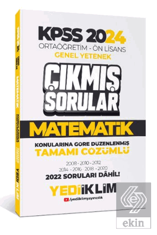 Yediiklim Yayınları KPSS 2024 Ortaöğretim-Önlisans