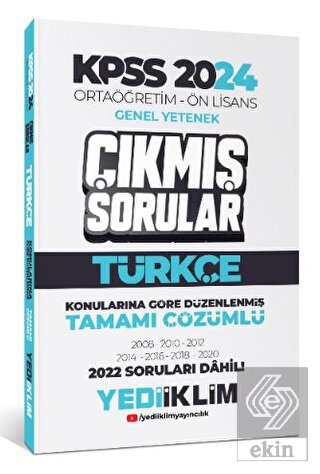 Yediiklim Yayınları KPSS 2024 Ortaöğretim-Önlisans