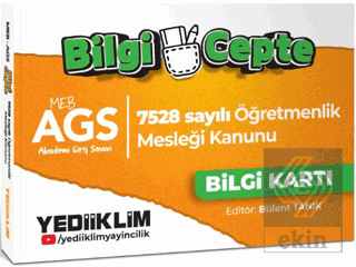 Yediiklim Yayınları MEB AGS Bilgi Cepte 7528 Sayılı Öğretmenlik Meslek Kanunu Bilgi Kartı (Soru-Cevap)
