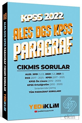 Yediiklim2022 KPSS ALES DGS Paragraf Çıkmış Sorul
