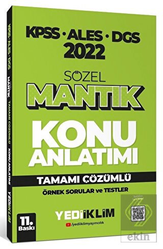 Yediiklim2022 KPSS ALES DGS Sözel Mantık Konu Anl