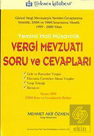 Yeminli Mali Müşavirlik Vergi Mevzuatı Soru ve Cev