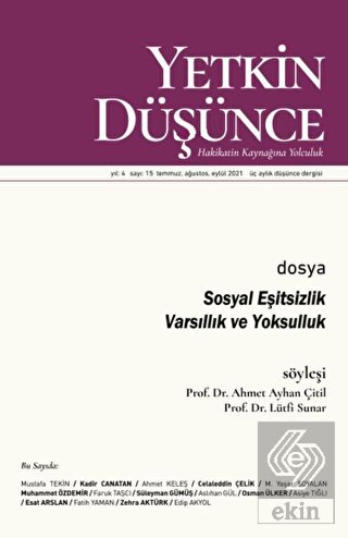 Yetkin Düşünce Sayı 15 - Sosyal Eşitsizlik - Varsı