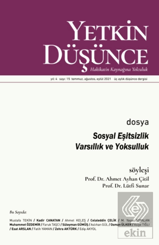 Yetkin Düşünce Sayı 15 - Sosyal Eşitsizlik - Varsı