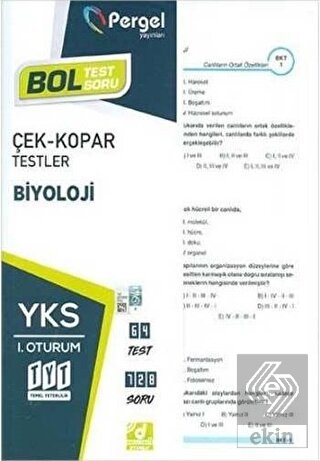 YKS 1. Oturum Biyoloji Çek Kopar Testler
