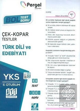 YKS 2. Oturum Türk Dili ve Edebiyatı Çek Kopar Tes