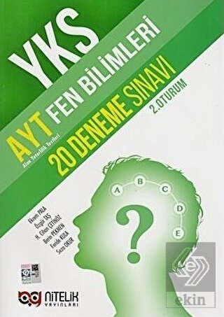 YKS AYT Fen Bilimleri 20 Deneme Sınavı (2. Oturum)