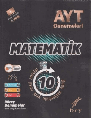 YKS AYT Matematik 10'lu Deneme Video Çözümlü Birey