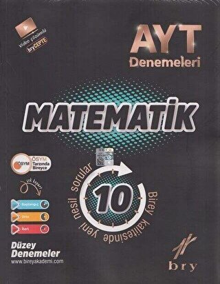 YKS AYT Matematik 10'lu Deneme Video Çözümlü Birey