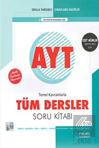 YKS AYT Türm Dersler Soru Kitabı Eşit Ağırlık