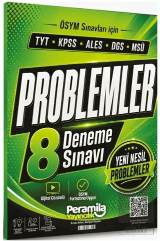 YKS TYT KPSS ALES DGS MSÜ Problemler 8 Deneme Çözümlü