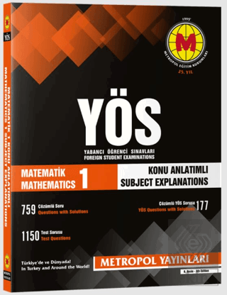 YÖS Matematik - 1 Konu Anlatımlı