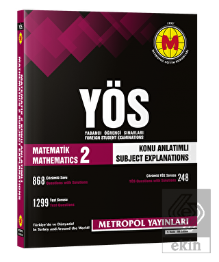 YÖS Matematik-2 Konu Anlatımlı-örnek Çözümlü)