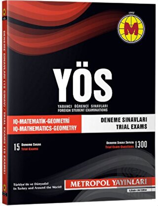 YÖS Matematik Geometri IQ 15 Deneme Sınavları