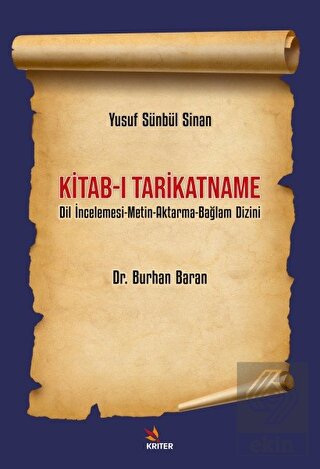 Yusuf Sünbül Sinan Kitab-ı Tarikatname