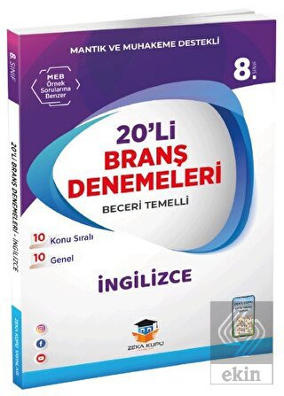 Zeka Küpü 8.Sınıf 20\'li Branş Denemeleri İngilizce