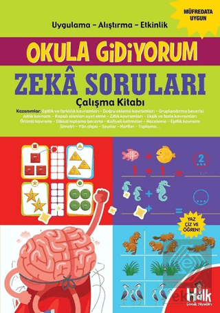 Zeka Soruları Çalışma Kitabı - Okula Gidiyorum