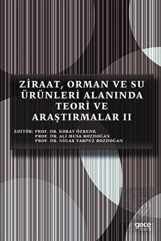 Ziraat, Orman ve Su Ürünleri Alanında Teori ve Ara